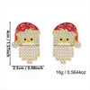 Women's Festive Santa Hat Rhinestone Tassel Drop Earrings Electroplated Alloy Holiday Party Jewelry