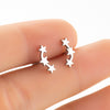 Women’s Five Pointed Star Stainless Steel Stud Earrings With Electroplated Finish Wholesale Jewelry