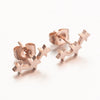 Women’s Five Pointed Star Stainless Steel Stud Earrings With Electroplated Finish Wholesale Jewelry