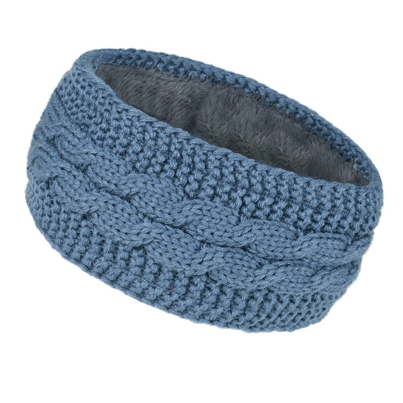 Women's Fleecelined Knitted Winter Headband Warm Ear Warmer Sports Hair Accessory
