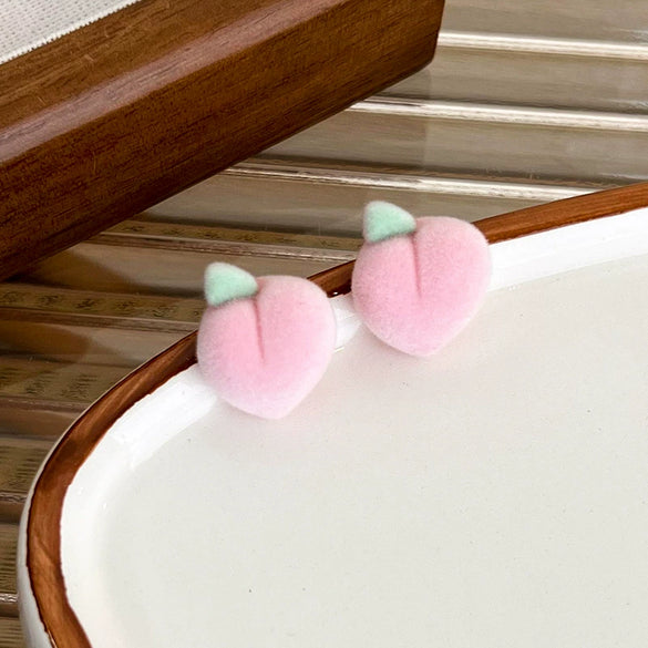 Women's Flocking Fruit Plastic Resin Earrings