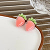 Women's Flocking Fruit Plastic Resin Earrings