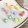 Women's Flocking Fruit Plastic Resin Earrings