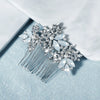 Women's Floral Alloy Rhinestone And Pearl Hair Comb Bohemian Bridal Hair Accessory