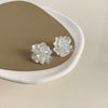 Women’s Floral Flower Earrings With Plastic And Resin Construction And Electroplated Finish