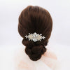 Women's Floral Pearl And Rhinestone Hair Comb Metal Bridal Headpiece For Weddings And Photography Elegant Decorative Hair Accessory