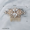 Women's Floral Pearl And Rhinestone Hair Comb Metal Bridal Headpiece For Weddings And Photography Elegant Decorative Hair Accessory