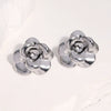 Women's Floral Princess Style Earrings In Stainless Steel With Goldplated Flower Design