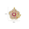 Women's Flower And Butterfly Earrings With Colorful Zircon Accents Electroplated Copper Fashion Jewelry