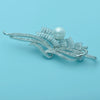 Women's Flower Brooch With Shell Pearl And Microinlaid Zircon Electroplated Copper Corsage Jewelry Pin