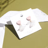 Women's Flower Drop Earrings With Frosted Beads And Acrylic Petals Copper Ear Studs Simple Fashion Jewelry