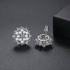Women's Flower Earrings With Small Rice Beads And Imitation Pearls Electroplated Copper Elegant Fashion Jewelry Wholesale