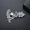 Women's Flower Pearl Brooch Copper Electroplated Floral Corsage Pin With Zircon Inlay Fashion Clothing Accessory