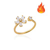 Women's Flower Ring Copper Electroplating Design