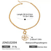 Women's Flower Titanium Steel And Stainless Steel Necklace Earrings And Ring Set With Electroplating