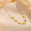 Women's Flower Titanium Steel Jewelry Set With Electroplated O Chain And Daisy Design