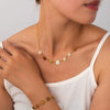 Women's Flower Titanium Steel Jewelry Set With Electroplated O Chain And Daisy Design