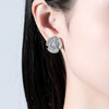 Women's Flower Zircon Earrings With Electroplated Copper Inlay Floral Fashion Ear Jewelry Wholesale