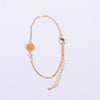 Women's Flower Zodiac Peanut Pendant Bracelet Copper Titanium Steel Zircon Birthstone
