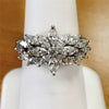 Women's Flowershaped Copper Ring Inlaid With Zircon