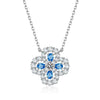 Women's Fourleaf Clover S925 Sterling Silver Ochain Necklace With Yellow Diamond Design And Light Luxury Style