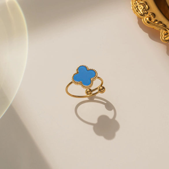 Women's Fourleaf Clover Titanium Steel Earrings With Electroplated Geometric Design Highend Sense Summer Niche Fashion Temperament