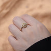 Women's French Gentle Camellia 925 Sterling Silver Ring With Flower Pattern And Electroplating Design
