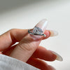 Women's French Retro Geometric S925 Sterling Silver Pearshaped Ring With 8A Zircon And Electroplating