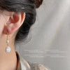 Women's French Retro Handmade High Gloss Baroque Shaped Freshwater Pearl Geometric Earrings