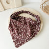 Women's Fresh Cloth Geometric Triangle Bag And Square Hair Accessories Elastic Band