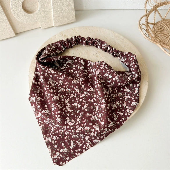 Women's Fresh Cloth Geometric Triangle Bag And Square Hair Accessories Elastic Band