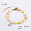 Women's Fresh Flower Stainless Steel And Titanium Steel Electroplated Bracelet