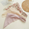 Women's Fresh Silver Silk Fabric Geometric Headscarf Headwear With Elastic Band