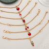 Women's Fresh Style Fruit Pattern Brass Electroplated Bracelet Pendant