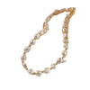 Women's Freshwater Baroque Pearl Splicing Copper Beaded Necklace With Alloy Pendant And Electroplating Process