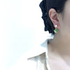 Women's Freshwater Pearl And Chalcedony Gourd Earrings With Plum Blossom Pattern S925 Sterling Silver Needle