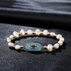 Women's Freshwater Pearl Bracelet With Zircon Accents Geometric Minimalist Copper Design With Electroplated Finish