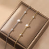 Women's Freshwater Pearl Bubble Sterling Silver Goldplated Electroplated Bracelet Cool Normcore Minimalist Style