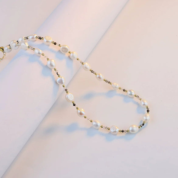 Women's Freshwater Pearl Clavicle Chain Handmade Jewelry