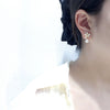 Women's Freshwater Pearl Earrings S925 Sterling Silver Oblate Natural Pearl Ear Pin