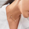 Women's Freshwater Pearl Necklace Copper Alloy Electroplating Ochain Light Luxury Tassel Clavicle Chain Fashion Simple Allmatch