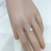 Women's Freshwater Pearl Ring S925 Sterling Silver Round Light Luxury