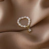 Women's Freshwater Pearl Ring With Heart Pattern And Electroplating Design