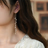 Women's Freshwater Pearl Sterling Silver Tassel Drop Shape Earrings