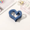 Women's Frosted Plastic Heart Shaped Hair Claw Clip Handmade Fashion Hair Accessory Wholesale