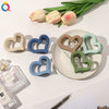 Women's Frosted Plastic Heart Shaped Hair Claw Clip Handmade Fashion Hair Accessory Wholesale