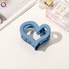 Women's Frosted Plastic Heart Shaped Hair Claw Clip Handmade Fashion Hair Accessory Wholesale