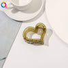 Women's Frosted Plastic Heart Shaped Hair Claw Clip Handmade Fashion Hair Accessory Wholesale
