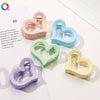 Women's Frosted Plastic Heart Shaped Hair Claw Clip Handmade Fashion Hair Accessory Wholesale
