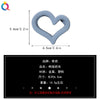 Women's Frosted Plastic Heart Shaped Hair Claw Clip Handmade Fashion Hair Accessory Wholesale